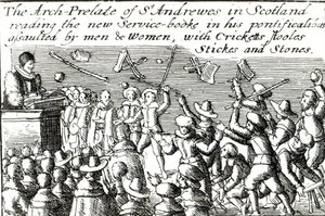Protestanti a Edimburgo, 1637 da English School